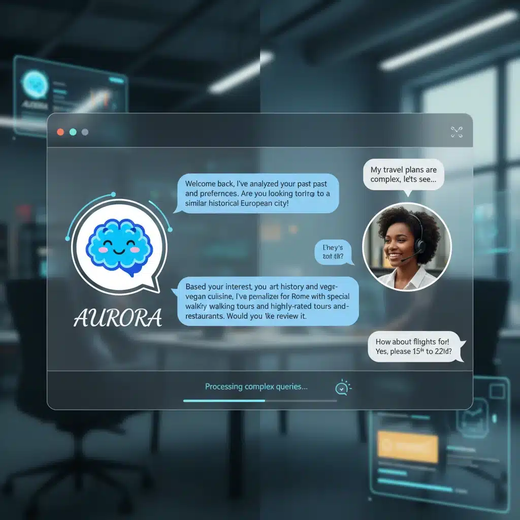 AI chatbot providing personalized customer support and assistance.