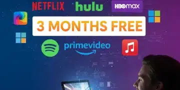 Collage of streaming and software logos with '3 Months Free' banner, representing subscription hacks.