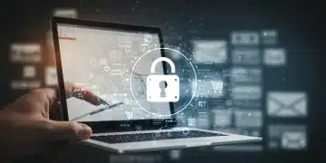 Secure online shopping cart with a padlock, symbolizing robust data privacy measures in e-commerce.