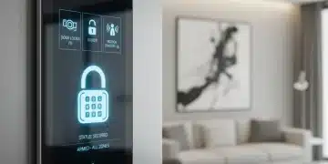 Smart home security system display with AI features